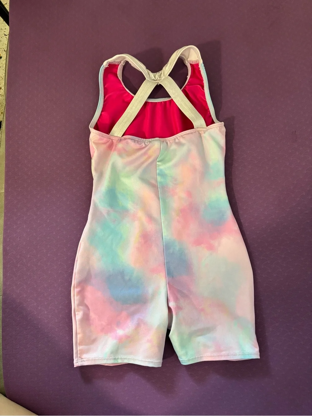 More Than Magic Pastel Girls One-Piece Gymnastics Leotard- Pink, Blue, Mint - Picture 2 of 3